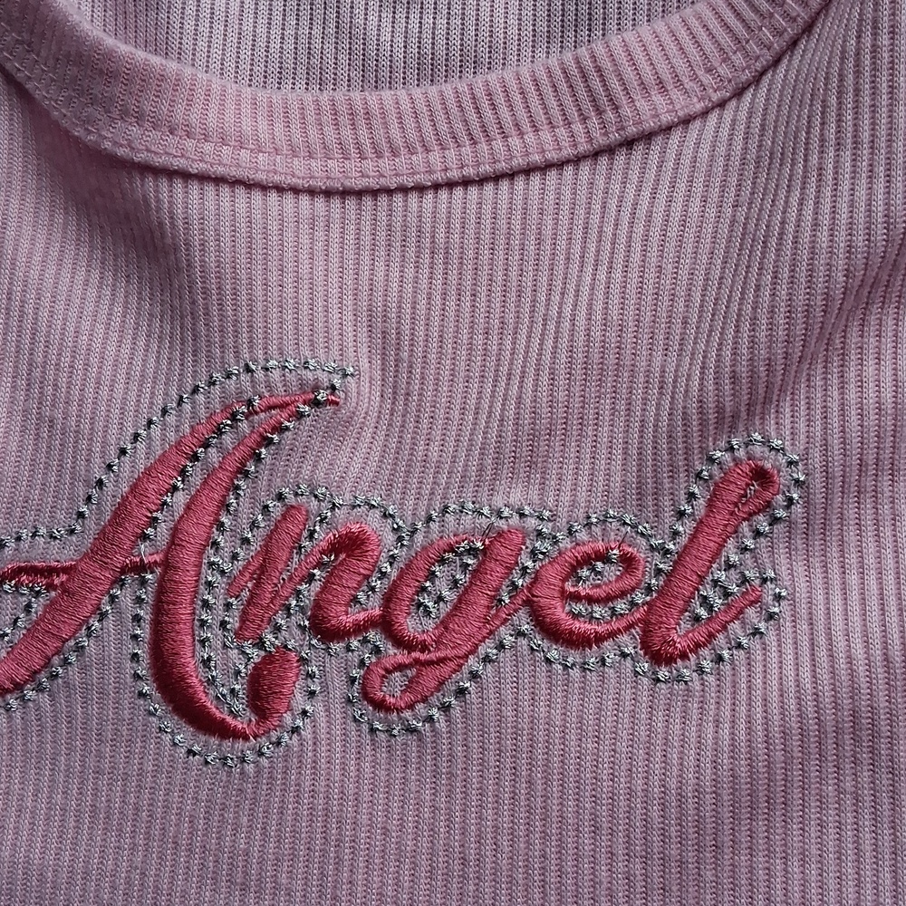 Pink Angel Crop Tank - Picture 2 of 3